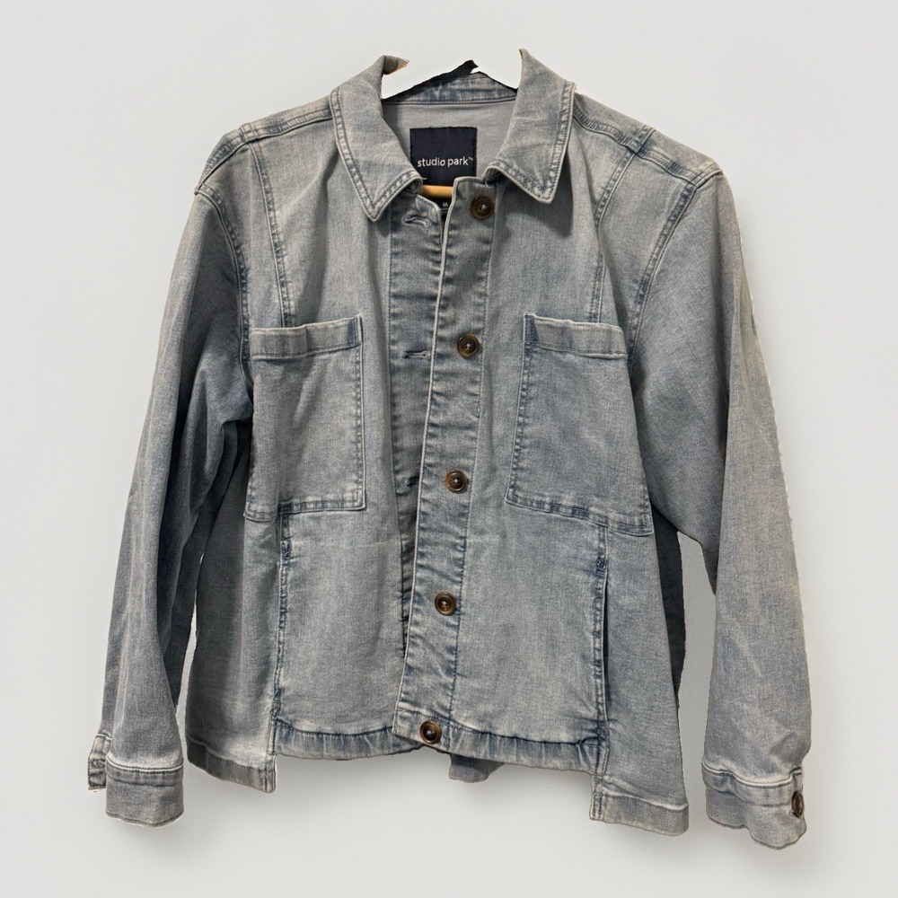 Studio Park Women's Jacket Sz Medium Denim Lady Blue